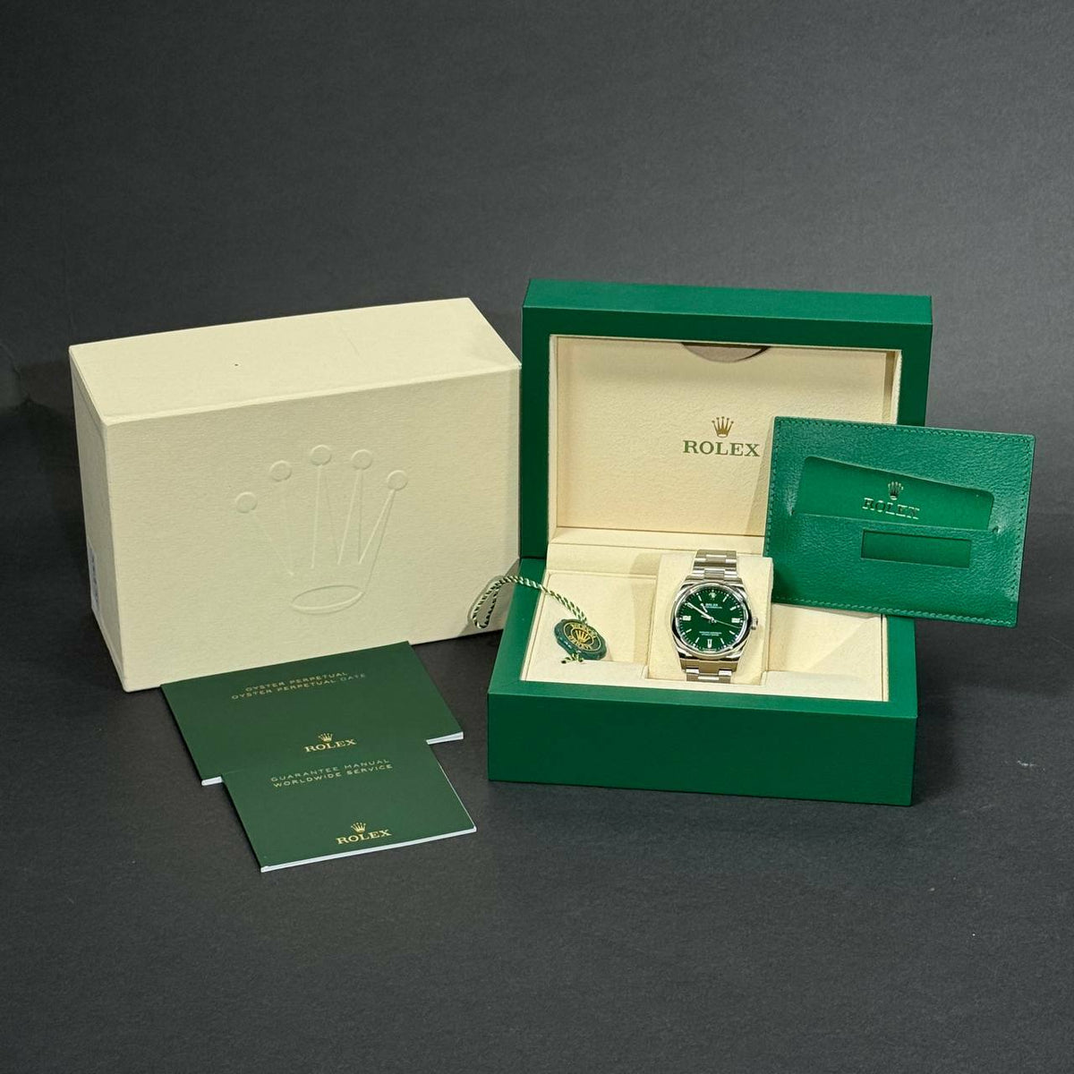Rolex Oyster Perpetual 36 GREEN lotto 39529