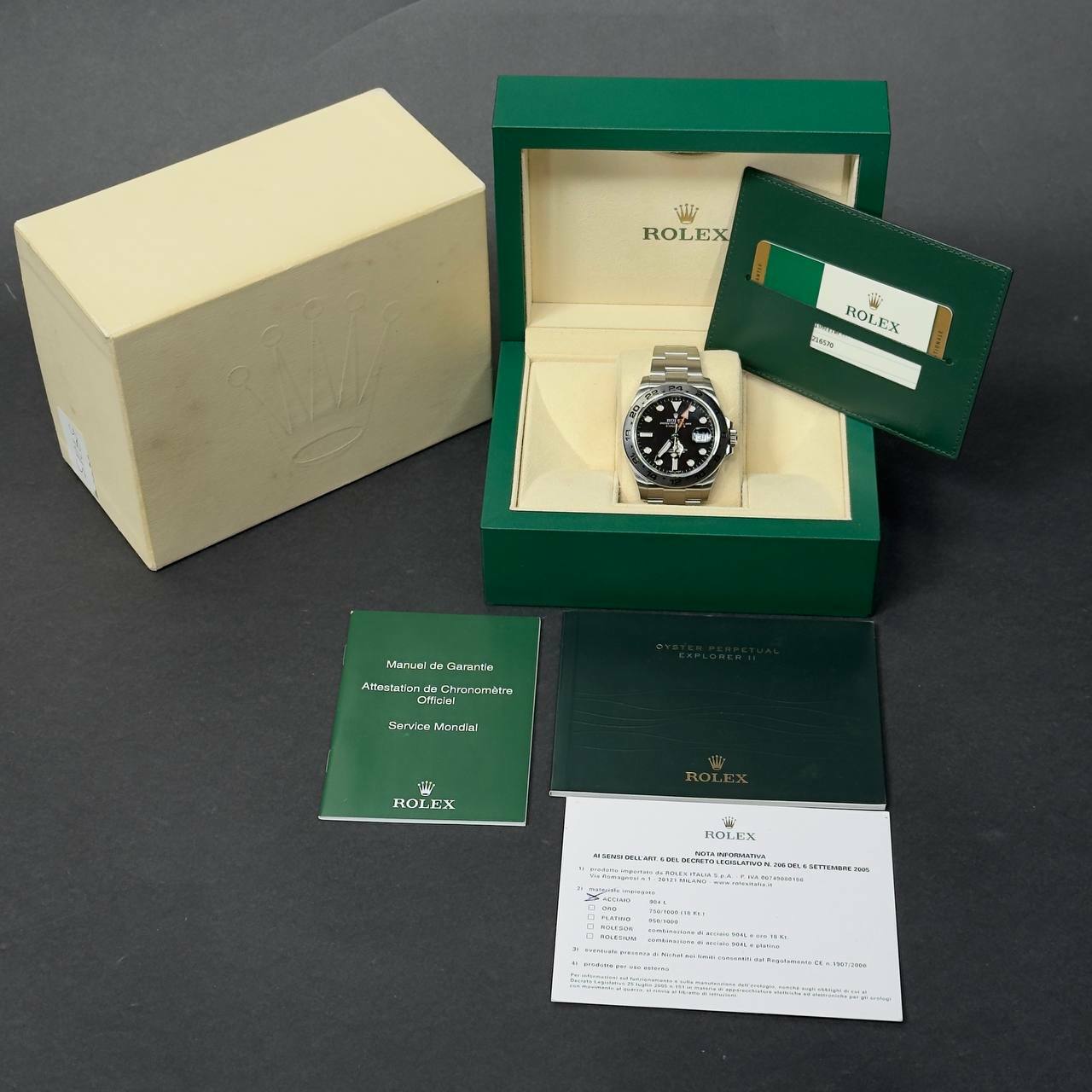 Rolex Explorer II 42 lotto 39215