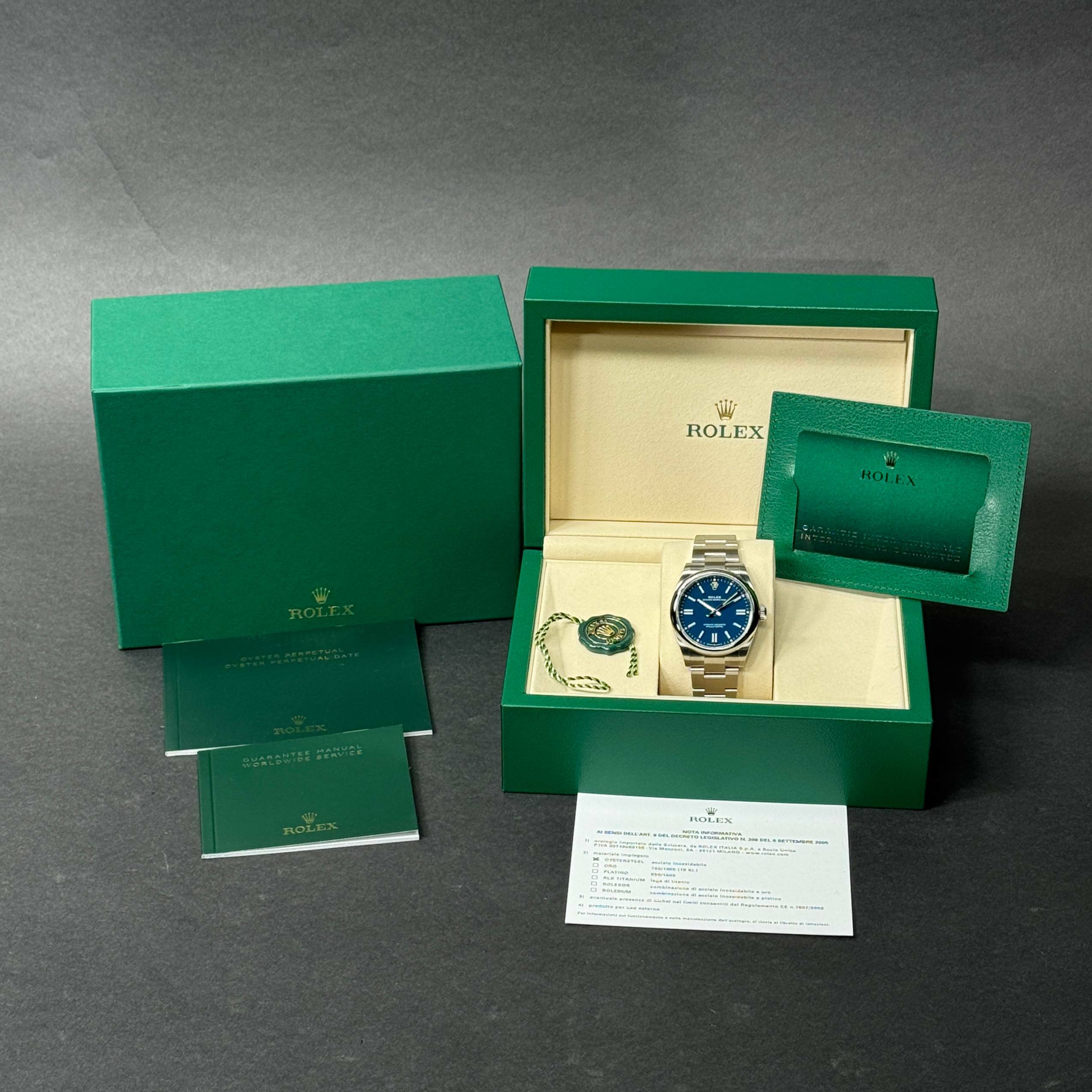 Rolex Oyster Perpetual 41 BLUE MED lotto 38839